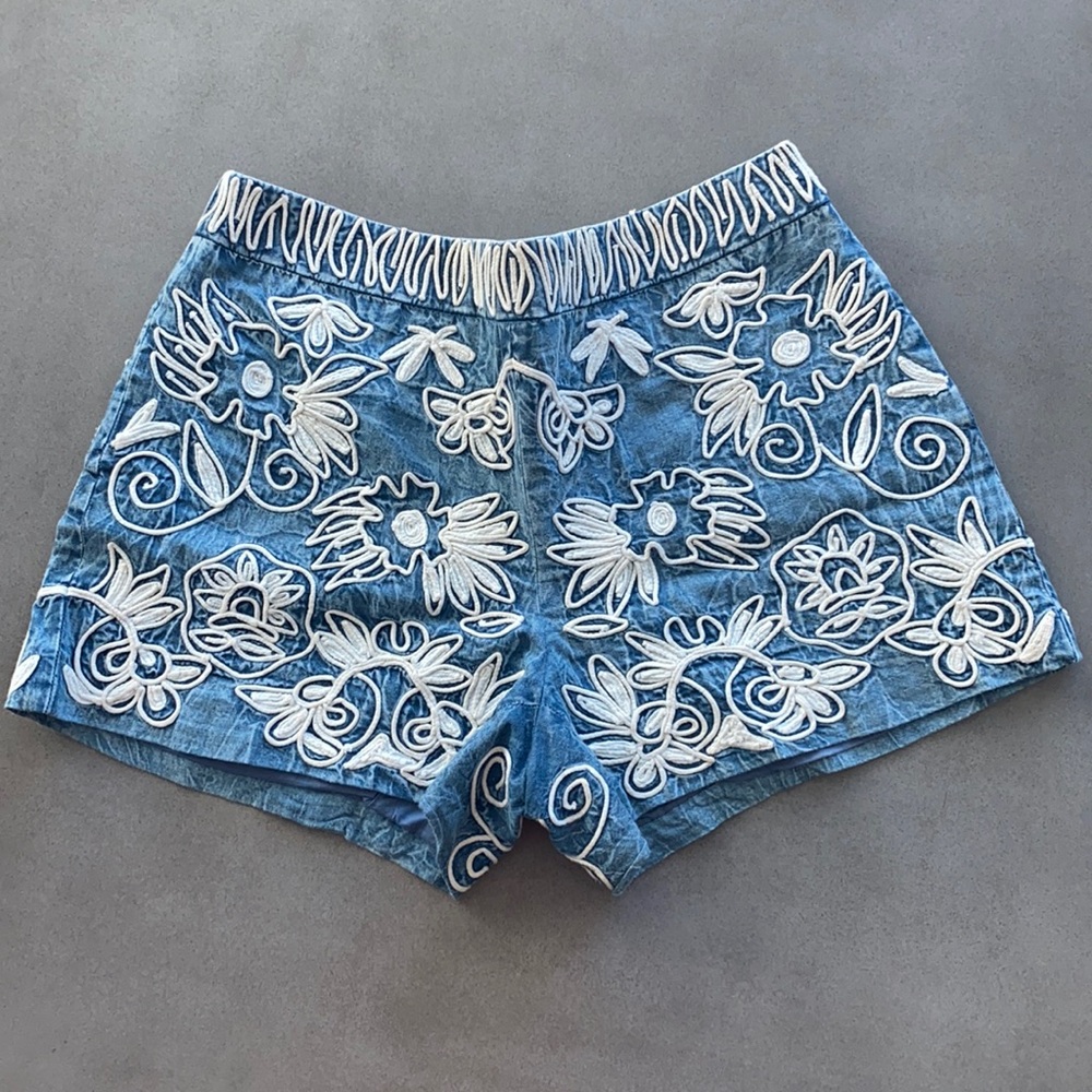 Alice & Olivia embroidered shorts